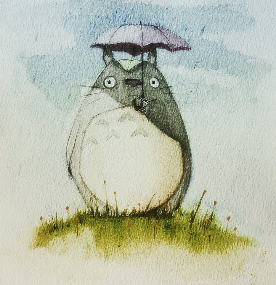 Totoro in the Rain